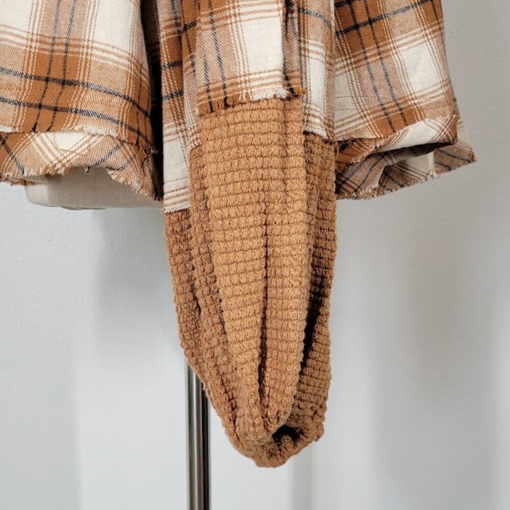 MISS ME  hooded plaid crop top Sz M NEW - Picture 5 of 12